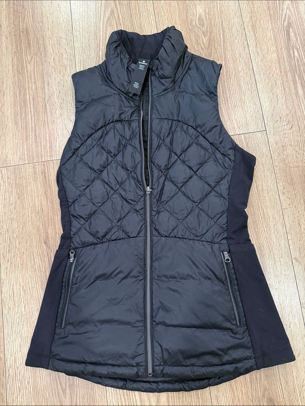 lululemon athletica Black Quilted Sleeveless Vest